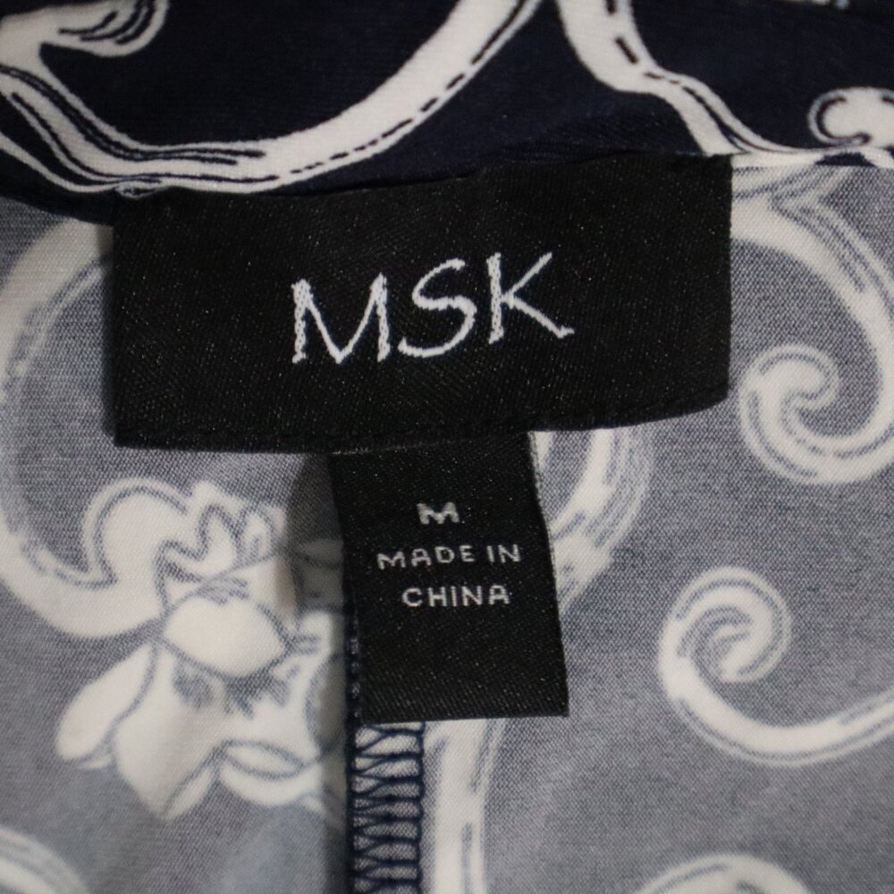 MSK Short-Sleeve Paisley Shift Dress - Picture 3 of 3